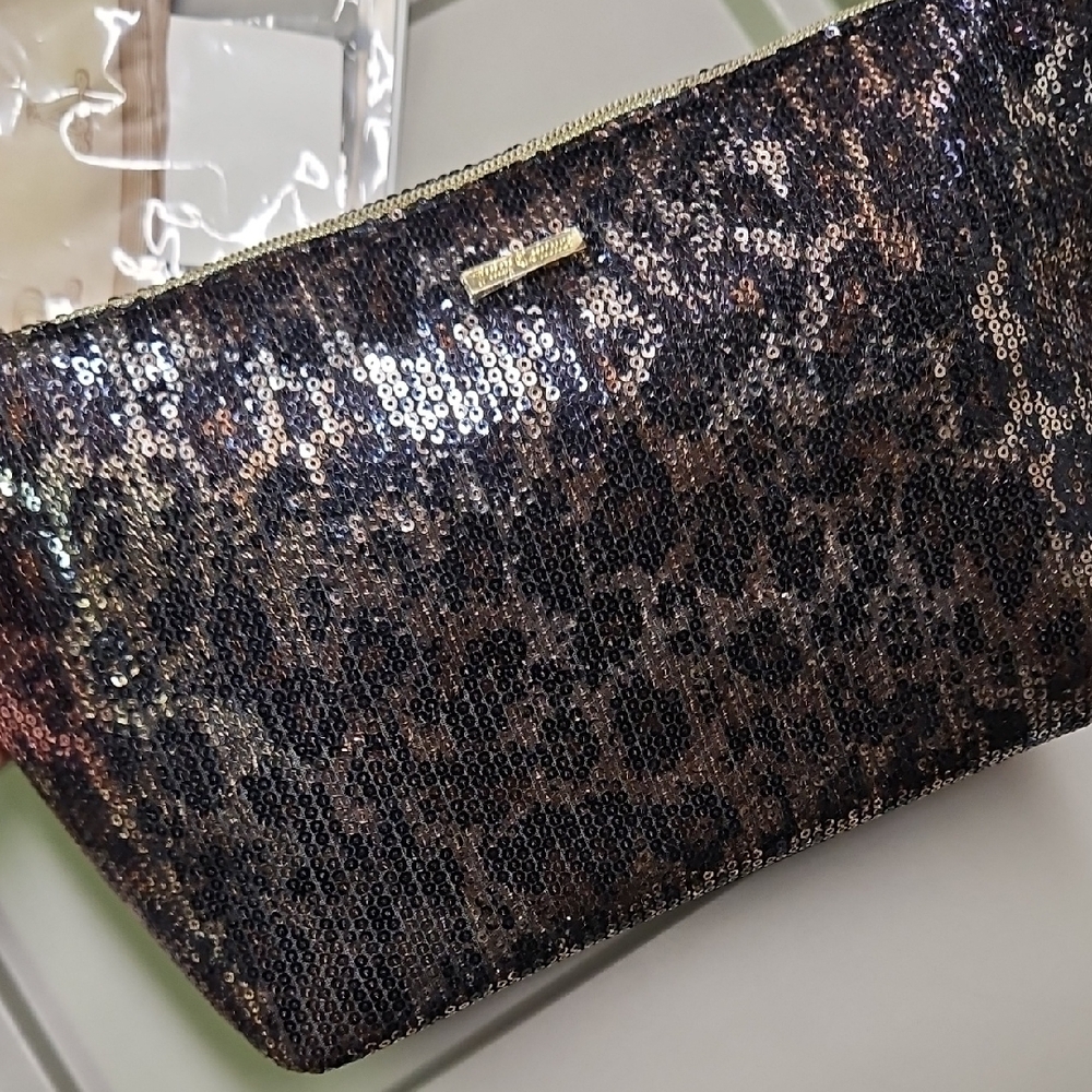 Juicy Couture Sequin Leopard Print Beauty Bag